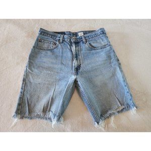 Vintage Levis Distressed Denim Cutoff Shorts Size 33x30